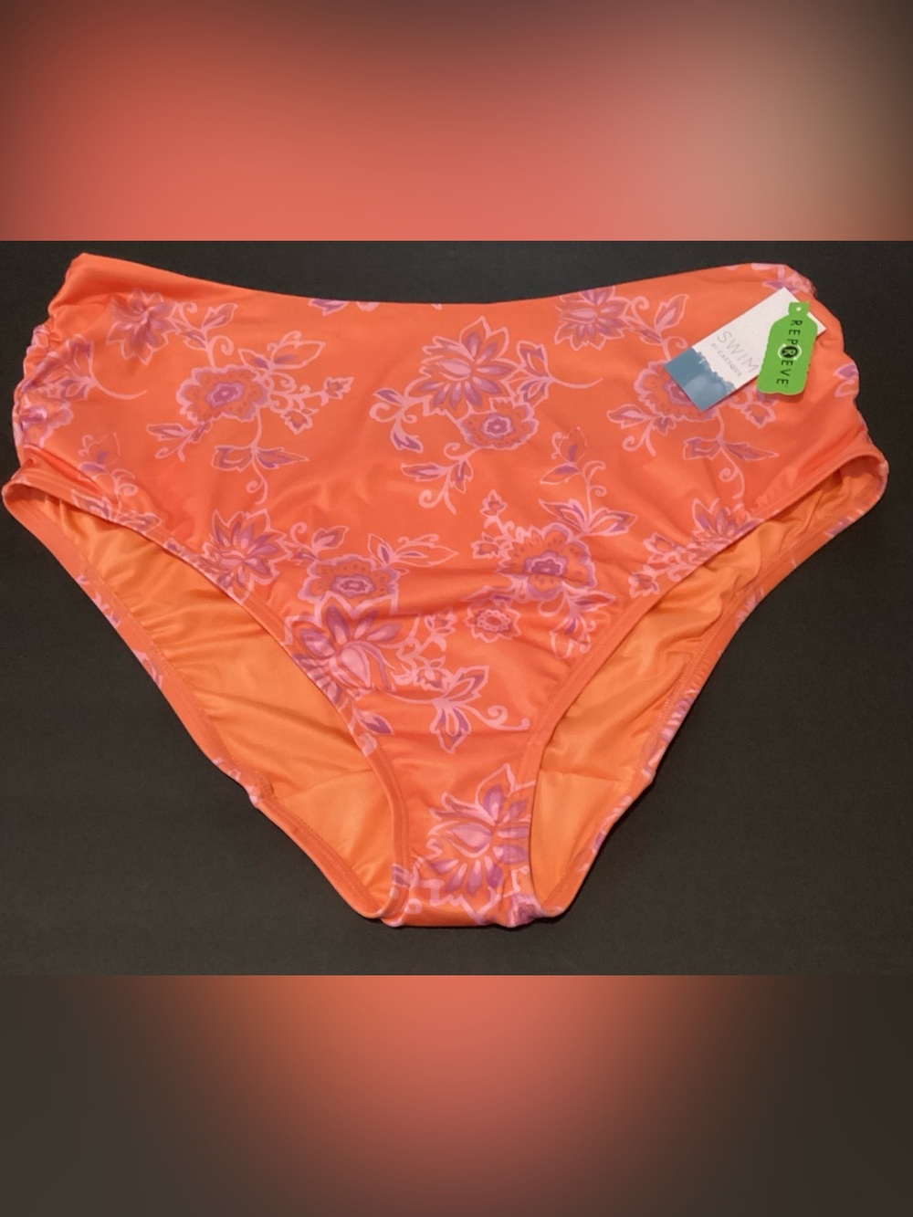 Lane Bryant Cacique Orange Floral Swimwear